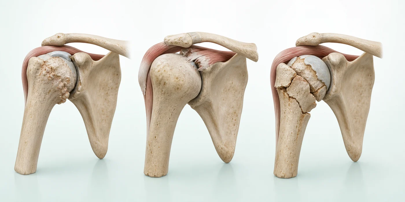 해부학적 어깨 전치환술과 역행성 어깨 전치환술의 삽입물 구조를 비교한 AI 기반 3D 의료 일러스트